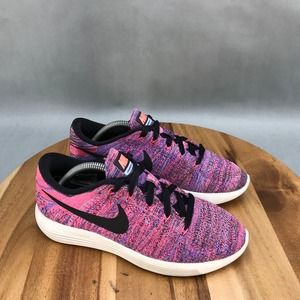 Nike LunarEpic Flyknit Running Shoes Womens 6.5 Multicolor Low Top Lace Up